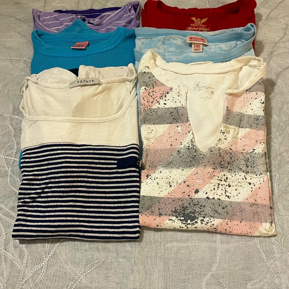 6pcs used women top wear small size